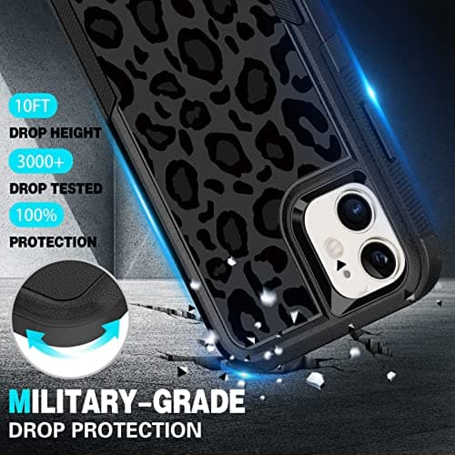 LOQUPE Designed for iPhone 11,Heavy-Duty Tough Rugged Lightweight Slim Shockproof Protective Case for iPhone 11 6.1 Inch,Women Girls,Cute Cheetah Leopard Pattern - Thumbnail 3