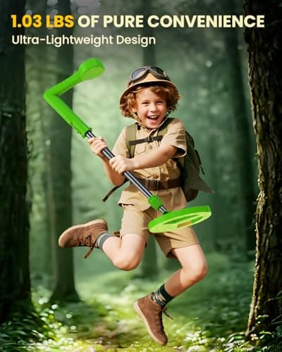 Metal Detector for Kids, Intuitive Color LCD Display, 6.7” Glowing LED Coil, Kid-Safe Lightweight with Adjustable Handle & 4” Precision Deepth, Perfect Educational Gift for Kids Ages 3-12 - Thumbnail 6