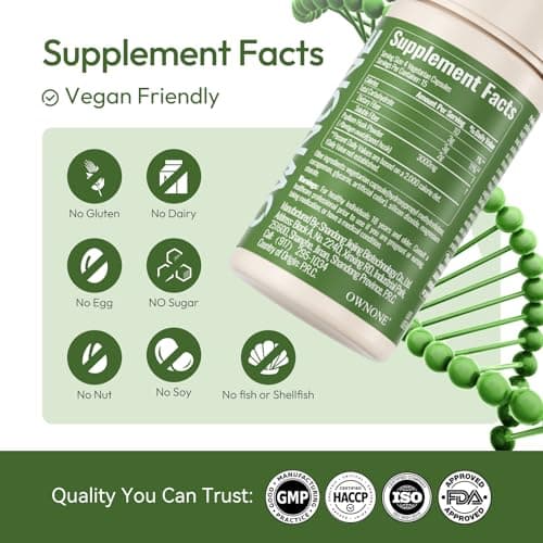 OWNONE Psyllium Husk Capsules, Natural Fiber Supplement for Women & Men, 3000mg Psyllium Husk Powder per Serving, Vegan Colon Cleanser, Fiber Capsules for Overall Digestive Health, Easing Constipation - Thumbnail 3