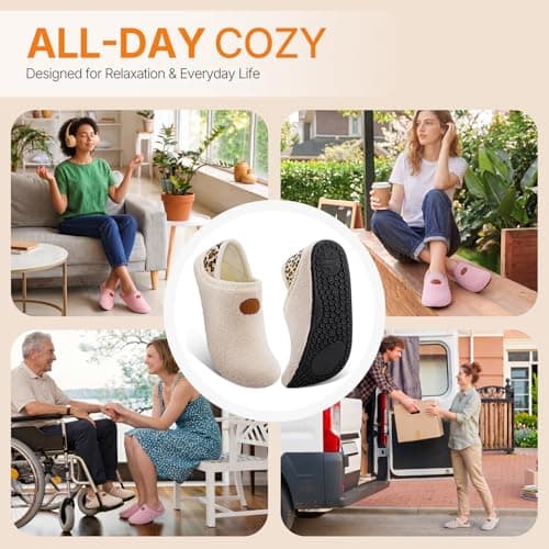 ATHMILE Slippers for Men Women Soft-Lightweight Slipper Socks Cozy Fuzzy House Shoes Slip-on Indoor Outdoor for Home Travel Gifts for Women Men - Thumbnail 6