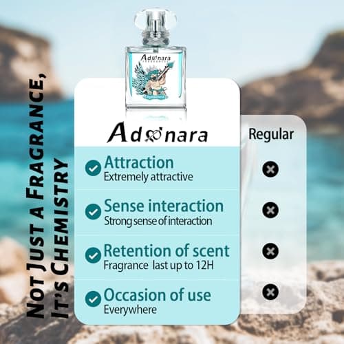 Adonara Original Pheromone for Men's Hypnasure 2.0 - Infused Cologne [2025 Upgraded] - Real Pheromone Perfume EDP Fragrance -Long Lasting - Enhance Attraction Valentine's Day Gift 1.7 Fl Oz - Thumbnail 2