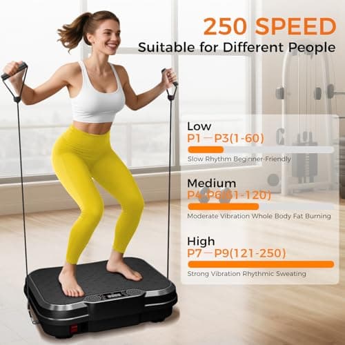 NXSCI Vibration Plate Exercise Machine,Vibrating Platform for Lymphatic Drainage with 250 Speeds,500 lbs Weight Capacity,Vibrated Plates for Weight Loss,Full Body Workout Equipment for Fitness at Home - Thumbnail 4