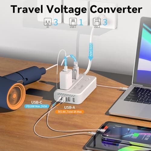 ALLWEI 2000W Voltage Converter 220V to 110V Travel Adapter - Thumbnail 5