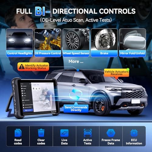 MUCAR 892BT AI-Assisted Bidirectional Scan Tool, Full System OBD2 Scanner, Bi-Directional OBD2 Scanner Diagnostic Tool,ECU Coding, 35 Services, FCA Autoauth, CANFD and DOIP, Free Lifetime Upgrade - Thumbnail 5
