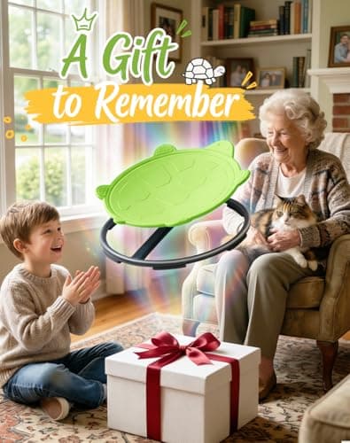 Turtle Spinning Chair for Autistic Kids – Sensory Spinning Toy, Spin Chair for Kids Autism, Sensory Swivel Seat for Balance, Coordination, Focus & ADHD Support, Autism Sensory Products (Green) - Thumbnail 6