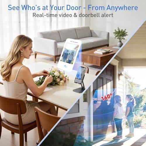 Smart Video Door Lock with 2K Doorbell Camera, Fingerprint & Keypad Keyless Entry, WiFi Deadbolt with PIR Motion Detection & Real-Time Package Alerts, App & Voice Control (Alexa & Google) - Thumbnail 3