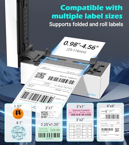 ORGBRO Bluetooth Thermal Shipping Label Printer, Z1-Plus Wireless 4X6 Shipping Label Printer for Small Business Office or Home Support iPhone Android Windows macOS Chrome Amazon Ebay Shopify USPS - Thumbnail 4