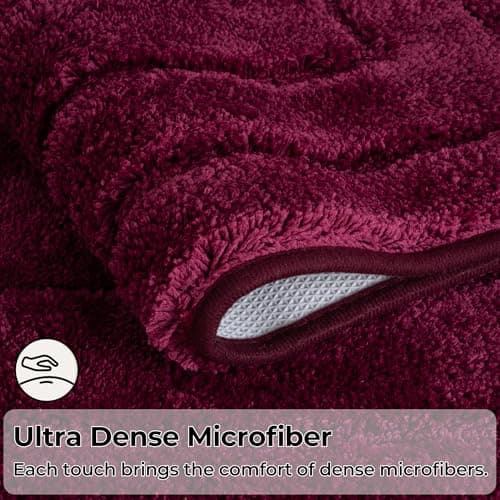 GRANNY SAYS Bathroom Rugs Non Slip, 24"x 36", Bath Rugs for Bathroom Washable, Bath Mats for Floor, Microfiber Bath Mat for Tub, Absorbent Bath Rugs for Shower Room, Strawberry Red - Thumbnail 6