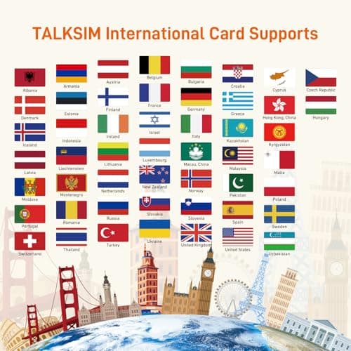 International Unlimited Data SIM Card 30 Days, 5G 4G LTE High Speed 10GB Data (After 256Kbps) for 51 Countries USA,UK,Europe,Asia,Oceania, for Unlocked WiFi Hotspot, Phones and Tablet–No Contract - Thumbnail 4