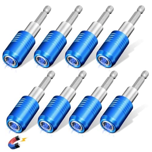 BLACKROBOT 8-Piece Magnetic Quick Change Impact Bit Holder, 2.5-Inch Drill Bit Extension for 1/4" Hex Drives, Ideal for Screwdriver Bits, Nuts, Drills and Socket Driver Adapters - Image 1