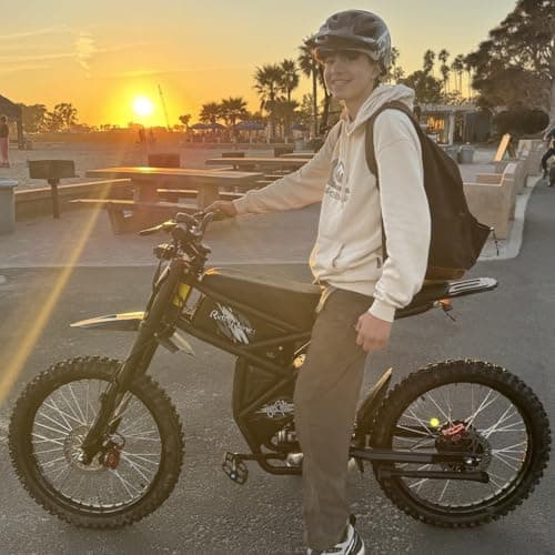 Riding'times GT73 Electric Dirt Bike for Adults, 2400W 48V 37MPH Dirt Bike, 36.4AH Dual Battery Ebike Up to 85 Miles, 25" Motorcycle Tire, UL2849 All Terrain for Mountains, Snow, Sand - Thumbnail 2