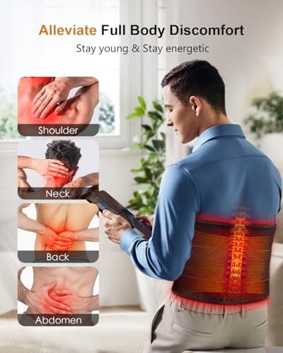 Red Light Therapy for Body, 31.5" x 11.8" Large Red Light Therapy Pad, 360 LEDs with 660nm Redlight & 850nm Infrared Light Therapy for Waist Back Shoulder Neck Pain Relief FSA Eligible - Thumbnail 4
