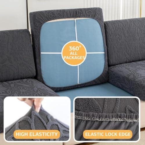 UWWGKK Modular Sofa Cover Sectional Couch Slipcovers for Dogs Pet Friendly - Thumbnail 3