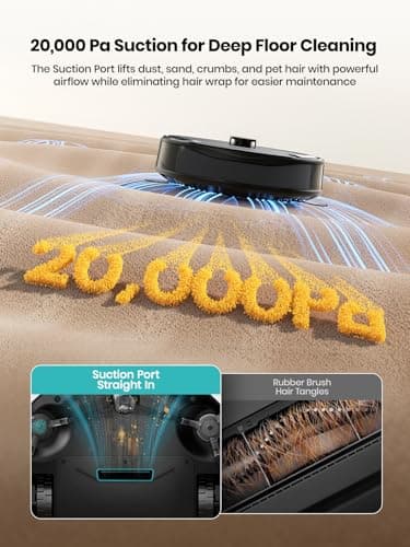 Lefant Robot Vacuum and Mop, 20000Pa Strong Suction, Self-Cleaning Roller Mop with Auto Drying, LiDAR Navigation & Obstacle Avoidance, Tangle-Free Pet Hair, Slim, 800ml Dustbin, 5G WiFi, M210 Pro OMNI - Thumbnail 6