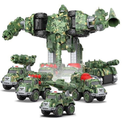 Drefirsa 5-in-1 Army Truck Robot Toy for Kid 3-5, Army Toy for Boy Age 4-7 - Image 1