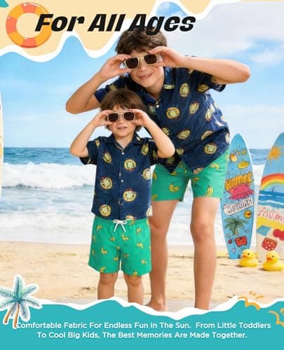 CoozySphere Boys Swimming Trunks Mesh Liner Swim Shorts Quick Dry Bathing Suit Beach Swimsuit Swimwear 5-6 Year Old - Thumbnail 2