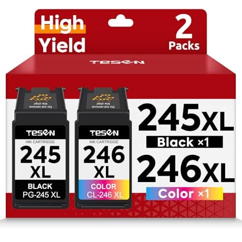 245XL 246XL Ink Cartridge Replacement for Canon PG-245XL CL-246XL PG-245 245 246 XL Combo Pack for PIXMA MX490 MG2525 MG2522 MG3022 TS202 MX492 TR4520 TS302 Printer Ink Cartridge (1 Black,1 Color ) - Image 1