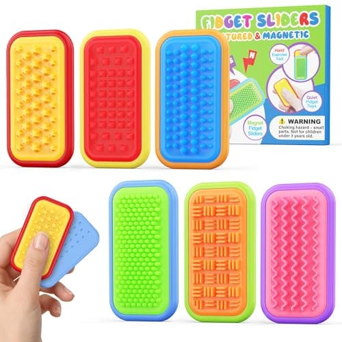 LADFAR Magnetic Sensory Fidget Toys – Family Set Silicone Sliders for Anxiety Relief, Autism & Office Focus, Travel Desk Must-Have for Adults & Kids