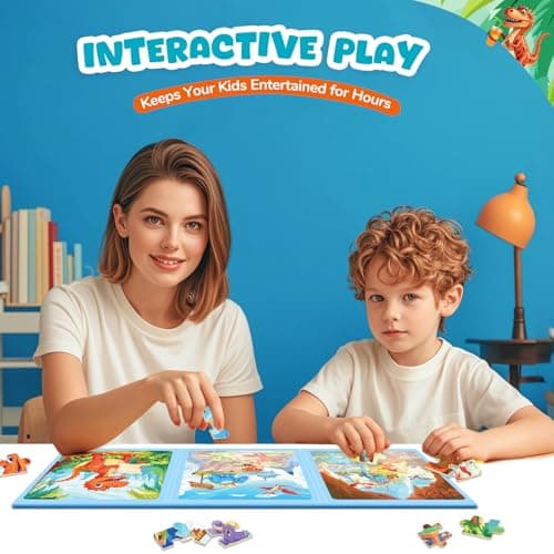 Magnetic Jigsaw Puzzles for Toddlers Kids 3-8 Boys,(3 36-Pieces) Travel Puzzles Toys for Kids Ages 4-6,Take-Along Car Airplane Road Trip Activities Game for 3 4 5 6 7 8 Year Old Birthday Gift - Thumbnail 4