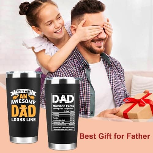 YXOTJHS Gifts For Dad, Cups Tumbler - Fathers Day Dad Gifts From Daughter Son Wife - Birthday, Father's Day, Christmas - Cool Funny Gift For Dads - Thumbnail 5