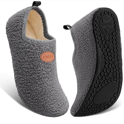 ATHMILE House Slippers for Women Men Lightweight Barefoot Slippers Non-Slip Indoor Outdoor Slipper Socks Cozy Slip-on House Shoes for Home Travel Yoga Camping Hospital Gifts for Women Men - Image 1