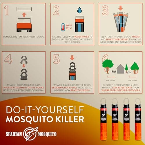 Spartan Mosquito Pro Tech - 1 Acre Pack 4 Tubes (2 Boxes) 100% American Made - Thumbnail 2