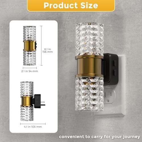 L LOHAS LED Night Light, Dimmable Night Lights Plug into Wall, 0-100LM Adjustable Brightness LED Night Light,Automatic Night Lights Plug in with Auto Light Sensor, for Bedroom Hallway Home Decor - Thumbnail 6