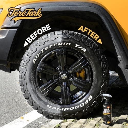 toretark Ceramic Tire Shine Spray — High-Gloss Wet Look Tire Coating with Ultra-Dense Nylon Brush Applicator, UV Protection, Long-Lasting Shine for Car Truck RV Motorcycle (16 Fl Oz) - Thumbnail 2