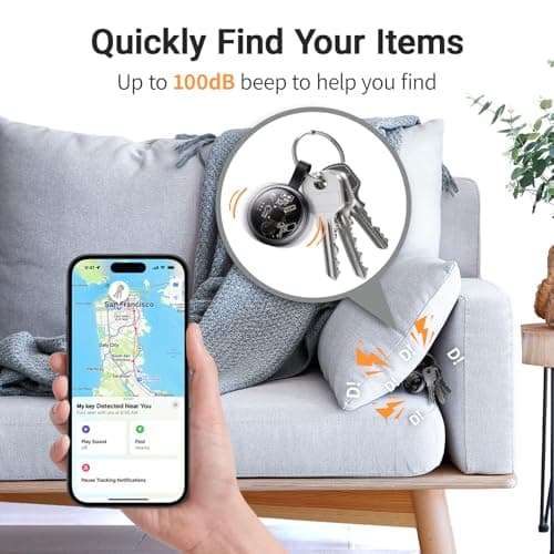 2026 New Air Tracker Tags-4 Pack Compatible with Apple Find My (iOS Only), Bluetooth Tracker Smart Tag Waterproof Key Finder Item Locator Worldwide Tracking for Keys, Wallet, Luggage, Pets - Thumbnail 3