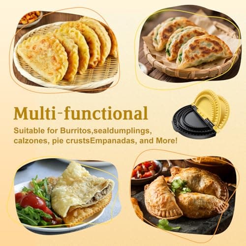 3-in-1 Tortilla Sealer - Adjustable Size For 6"-8-10" Crust,Detachable Tortilla Sealer Leak-proof Shark Tooth Design Dishwasher Safe, Suitable for Burritos,Dumplings,Pancakes (Yellow) - Thumbnail 4