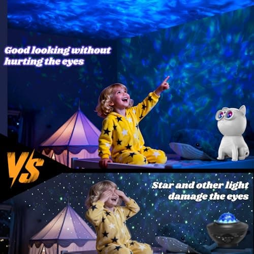 Pedica Galaxy Projector for Bedroom, Night Light for Kids, Nebula Ceiling Galaxy Light Projector with Timer and Remote, Gifts for Birthday, Christmas (Oval) - Thumbnail 3