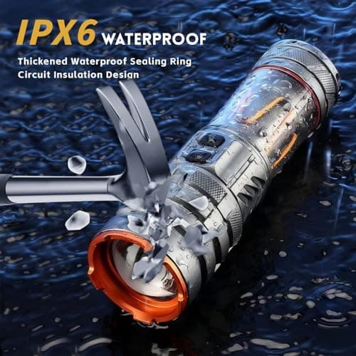 Sensawaves Rechargeable Led Flashlight, High Lumens Powerful Camping Flashlight, Super Bright Zoomable Flashlight with 11 Modes, Tactical Flashlight for Outdoor, Camping, Hiking, Emergency Use - Thumbnail 5