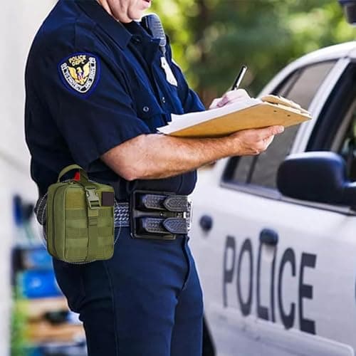 Tactical Emergency First Aid Kit: MOLLE Admin Pouch IFAK - Wound Dressing Blood Control EMT Survival Trauma Kit 6" Bandage- Camp Travel Car Medic Kit - Thumbnail 6