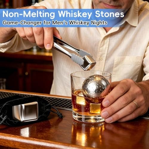 Farafox Whiskey Stones Set 40mm/5mm Ice Cubes and 55mm Ice Balls - Thumbnail 5