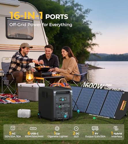 Lipower 12.2kWh Portable Power Station, 2 Units T4 Master with Parallel Hub for 120V/240V AC Output, 8400W/15000 Peak LiFePO4 Battery Backup for Whole Home Use, RV & Emergency - Thumbnail 4