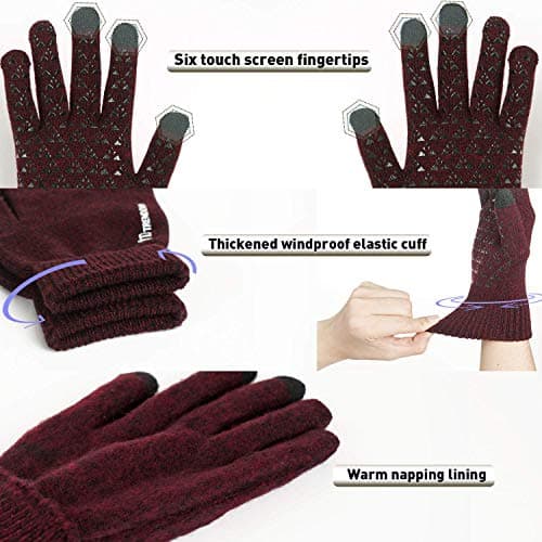 TRENDOUX Winter Texting Thin Gloves for Ladies & Men， Soft Thermal Touchable Fingers Tech Gloves for Gift Stocking Stuffers‌ - Thumbnail 3