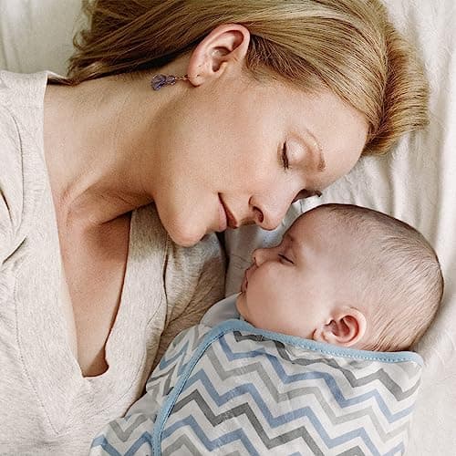 GLLQUEN BABY Swaddle Sleep Sack - 3 Pack Infant Swaddles for Newborn, Baby Swaddling Sack 0-3 Months, Ergonomic Newborn Swaddle Blanket for Baby Boy and Girl, Blue & Elephants - Thumbnail 4