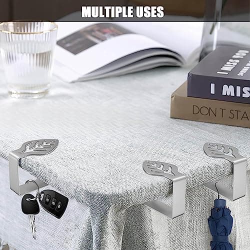 CUNGLIN Table Cloth Holder Clips 10 Pack, Leaf Shape Picnic Tablecloth Clip Outdoor Large Heavy Duty Stainless Steel Decorative Cover Clamp Pin for Party Wedding Restaurant Camping RV Accessories - Thumbnail 4