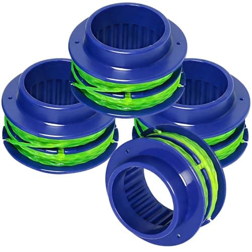 4PC Replacement AS1300 Blue Spool for EGO ST1500 ,ST1500-S,ST1500SF,ST1502SA,ST1502XY,ST1504SF (Use AH1300 head) 15-Inch Trimmer, Trimmer Spool for Kobalt 24V KST 2224B-03,KST 1124B-03,KST 2024A-03 - Image 1