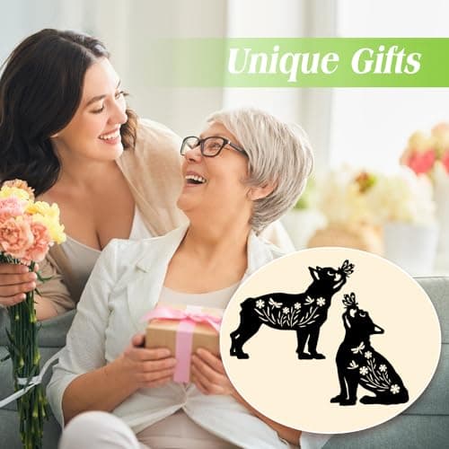 EZTZEN Dog Metal Garden Stakes Decorative, Gifts for Women/Men/Dog Lovers Gifts,Black French Bulldog Silhouette Statues Garden Decor for Outside,Outdoor Decor,Yard Art,Patio,Lawn Ornaments - Thumbnail 4