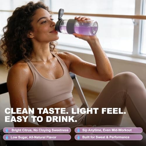 AirVigor Electrolyte Powder with Creatine All-in-One Hydration Drink Mix for Workout, Pre Workout Energy & Recovery, Amino Support, Low Calorie Electrolyte Drink Packets, 20 Sticks, Only 5 Calories - Thumbnail 5