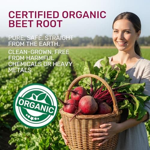 Organic Beet Root Gummies – Nitric Oxide Beetroot Gummies for Circulation, Heart & Energy Support with 21:1 Extract, Grape Seed & Black Pepper for Absorption – Sugar Free, Vegan, Non-GMO丨60 Gummies - Thumbnail 5
