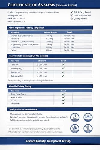 Liquid Magnesium Glycinate Drops for Sleep Support & Nighttime Calm,Magnesium Drops with Chamomile, Ashwagandha, L-Theanine & GABA for Relaxation Support, Gentle Absorption, Strawberry Flavor, 2 Fl Oz - Thumbnail 3