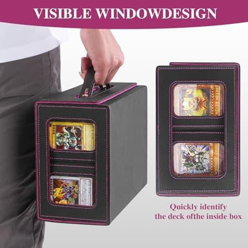 URMMIY Trading Card Storage Box for MTG – Multi-Purpose Commander Deck Box with Commander Display, Waterproof TCG Deck Case Compatible with Magic The Gathering, Sports Cards, Collectors & Gamers - Thumbnail 6
