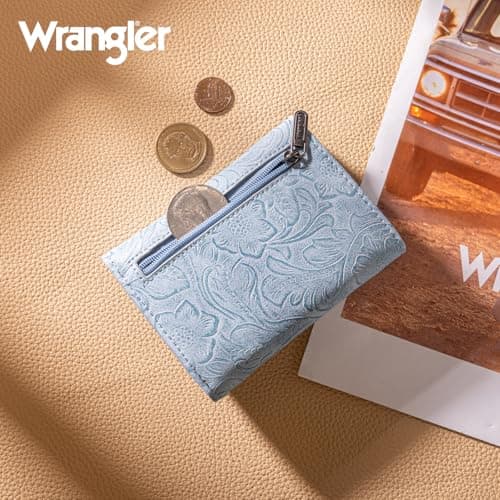 Montana West X Wrangler Women's Wallet Minimalist Small Pocket Wallet Trifold Money Organizers Cute Ladies Wallet with Zipper Coin Pocket - Thumbnail 6