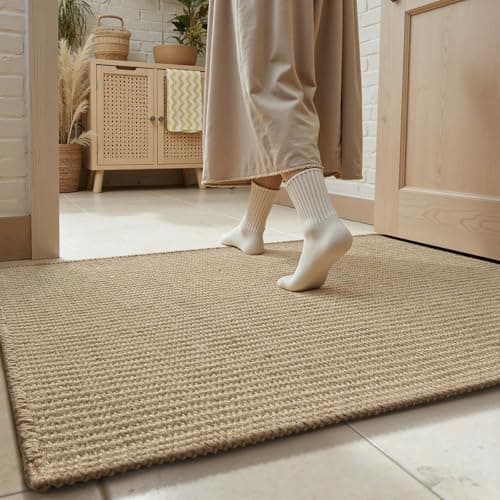Jute Front Door Mat Indoor Entrance Indoor Door Mat Rugs for Entryway Entry Entrance Mats Inside Doormat Welcome Mats Boho 17"x42"