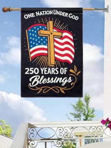 250 Anniversary USA Flag Garden Flags for Outside Double-Sided Patriotic Banner 12x18 Inch Yard Decor, Flag Only - Thumbnail 6