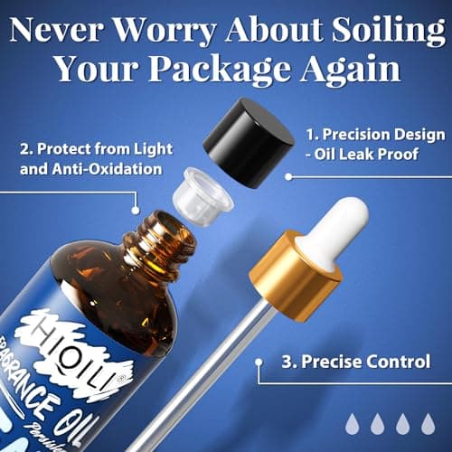 HIQILI Jeans Fragrance Oil for Home Diffuser, Candles & Soap Making, DIY Perfume for Men, Clean & Comforting Scent - 3.38 Fl Oz - Thumbnail 5