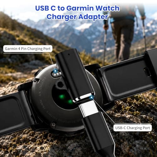 Cruise Vacation Camping Essentials,4 in 1 Multi Charging Cable for Garmin Watch Charger,USB C Cable Universal Charging Cords for Garmin Watch/iPhone17-5/Galaxy/Tablets/PS,Home,Office,Travel - Thumbnail 2
