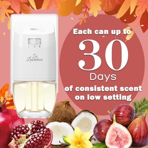 Plug In Air Freshener Refills, Mediterranean Fig, Black Pomegranate, Coconut Vanilla, Winter Cedar, 12 Pack, 7.92 Fl Oz Wall Plug In Refill, Compatible with Air Wick & Glade, Not for Glade Plus - Thumbnail 4